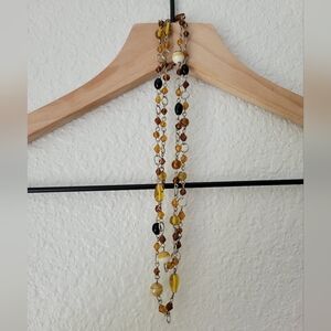 vintage delicate beaded chain necklace